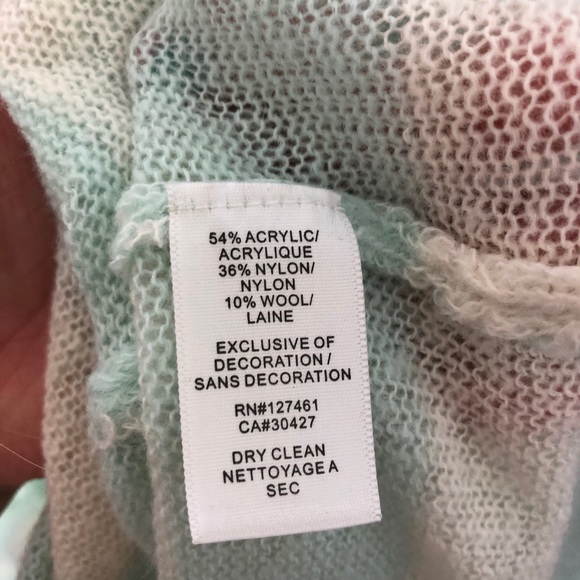 Wildfox White Label Striped Sequin Heart Sweater Size Medium - Picture 7 of 9